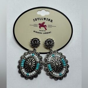 Idyllwind Silver and Blue Statement Earrings